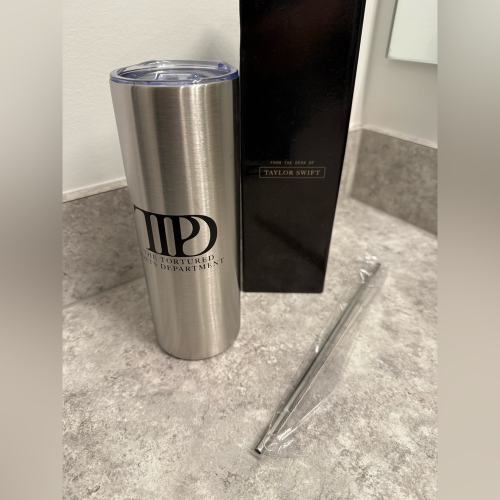 Silver Tortured Poets Department Tumbler